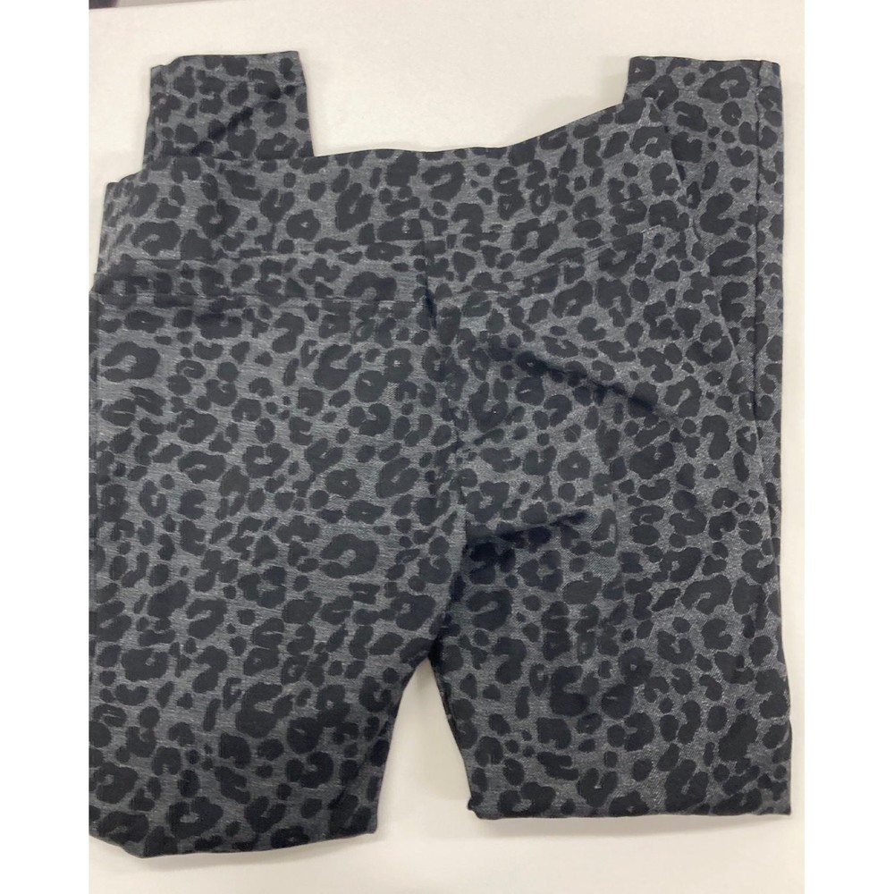 Cheetah Print Pants LOFT black grey leggings - Picture 3 of 3